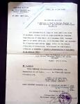 6 documents officiels dont promotion comme enseigne de vaisseau, brevet de pilote de ballon libre. TB