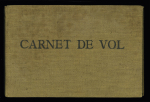Grand carnet de vol toilé de pilote d'avions de tourisme (1930). Très peu rempli. TB