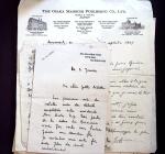 Ensemble de documents dont certains postérieurs à la mort de Le Brix : préparation du raid Paris-Tokyo, factures, etc. A étudier. TB