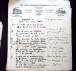 Ensemble de documents dont certains postérieurs à la mort de Le Brix : préparation du raid Paris-Tokyo, factures, etc. A étudier. TB