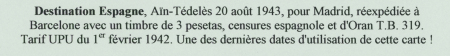 Entier carte postale 1F20 Pétain en mixte avec Alg
