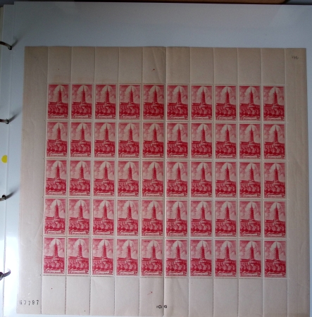 Année complète 1947 n° 772 à 792 en feuilles entières,
