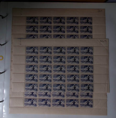 Année complète 1947 n° 772 à 792 en feuilles entières,