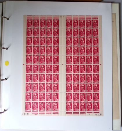 Année complète 1951 n°878 à 918 en feuilles entières,