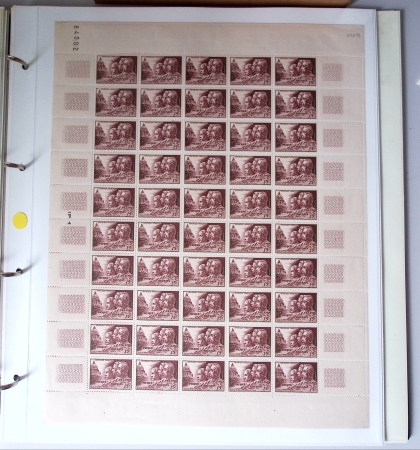 Année complète 1951 n°878 à 918 en feuilles entières,