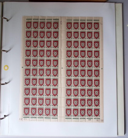 Année complète 1951 n°878 à 918 en feuilles entières,
