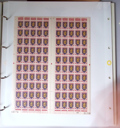 Année complète 1951 n°878 à 918 en feuilles entières,