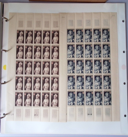 Année complète 1951 n°878 à 918 en feuilles entières,