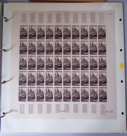 Année complète 1951 n°878 à 918 en feuilles entières,