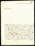 Marans : lettre de Marans (1689) pour la citadelle de Cazal (Lot) sans marque postale, ind 16, TB