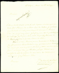 MP "D'Aligre-Marans" en brun-rouge (Lenain n°5b - 1ère pièce vue) adressée au Comte Claude de Beauharnais près de Chantonnay en Vendée (1779), ind 20, rare, B/TB