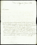MP "D'Aligre Marans" à sec + petite mention manuscrite "Port Payé" et paraphe de confirmation de port-payé (L n°5), ind 20. TB