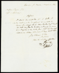 Lettre de Port-Louis (Ile Maurice) pour Bordeaux avec CAD rouge "Outre-Mer La Rochelle", mention manuscrite "Par La Cécilia", ind 13. TB