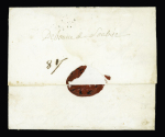 Lettre de Nantes pour Soubise en Poitou avec au verso marque manuscrite "Déboursé de Soubise", ind 20, TB