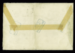 N°122, 2F Merson violet et jaune, OBL Paris 51 R. Lafayette (1902) sur grande lettre de la Banque de l'Indochine pour Shanghaï (lettre du 8ème échelon de poids). RR et TB