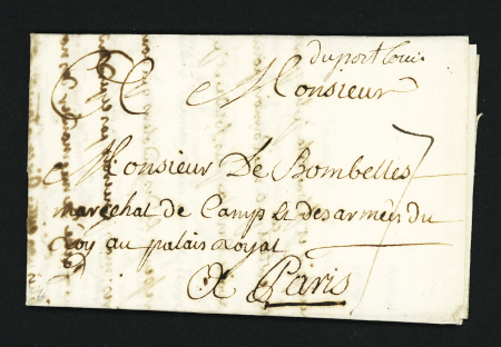 Marque manuscrite "Du Port Louis" (1840) (L n°4), ind 16. TB