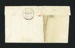 N°3 OBL grille + CAD type 14 "Port-Louis (54)" (1849) sur lettre, ind 20. Rare et TB
