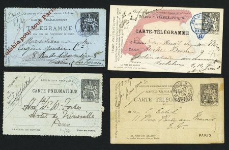 1885-1962, Ensemble de 80 entiers postaux, plupart