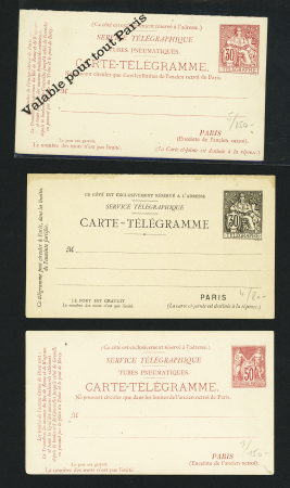 1885-1962, Ensemble de 80 entiers postaux, plupart