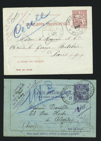 1885-1962, Ensemble de 80 entiers postaux, plupart