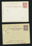 1885-1962, Ensemble de 80 entiers postaux, plupart