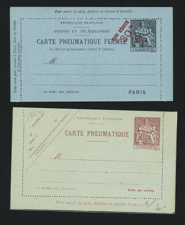 1885-1962, Ensemble de 80 entiers postaux, plupart