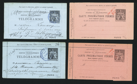 1885-1962, Ensemble de 80 entiers postaux, plupart