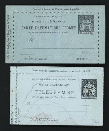 1885-1962, Ensemble de 80 entiers postaux, plupart