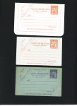 1885-1962, Ensemble de 80 entiers postaux, plupart