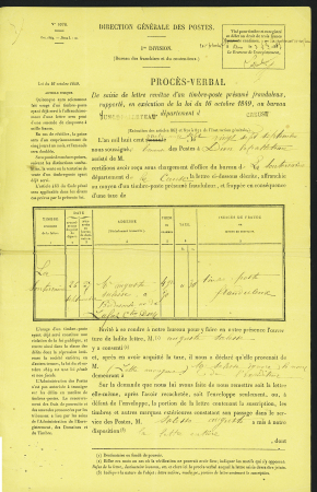 30c noir obl. càd Dun-le-Palleteau (Creuse) 1887