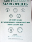 30 numéros spéciaux des Feuilles Marcophiles dont Les Boules de Moulins