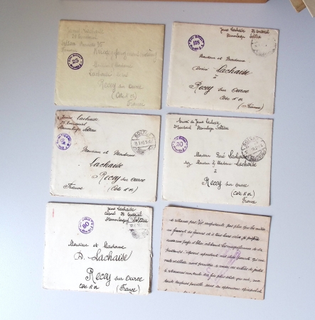 36 plis d'un prisonnier français en Allemagne (1914 - 1918) avec textes intéressants. TB