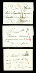 Trois lettres avec MP de la petite poste dont 1794