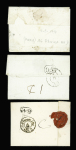 Trois lettres avec MP de la petite poste dont 1794