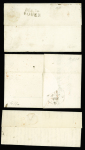 10 lettres 1796-1861 dont 1849 20c noir (x2) de Heiltz