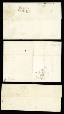 10 lettres 1796-1861 dont 1849 20c noir (x2) de Heiltz