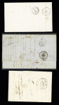 10 lettres 1796-1861 dont 1849 20c noir (x2) de Heiltz