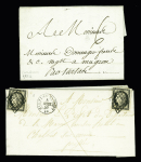 10 lettres 1796-1861 dont 1849 20c noir (x2) de Heiltz