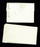 10 lettres 1796-1861 dont 1849 20c noir (x2) de Heiltz