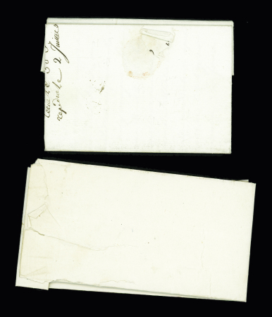 10 lettres 1796-1861 dont 1849 20c noir (x2) de Heiltz