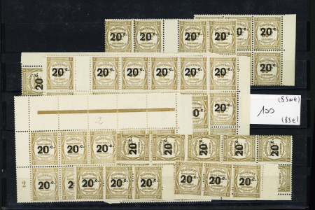Taxe n°49 20c sur 30c bistre, 500 exemplaires dont
