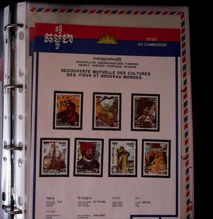 1986-1993 Trois classeurs de feuilles de timbres neufs