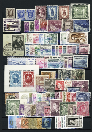 1840-1954 All-world selection in folder incl. France Yv. N°155, Belgium, Switzerland, GB, etc.