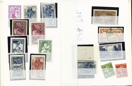 1850-1936, Petit album vert avec de bonne valeur comme le n° 2, 33, 44 (Signé JF. Brun déf.),153, PA 15... etc. B/TB.