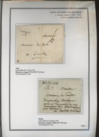 1750-1900 Superbe collection de marques postales sur