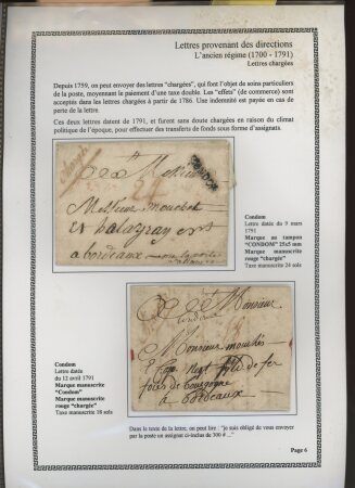 1750-1900 Superbe collection de marques postales sur