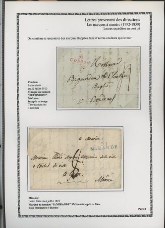 1750-1900 Superbe collection de marques postales sur