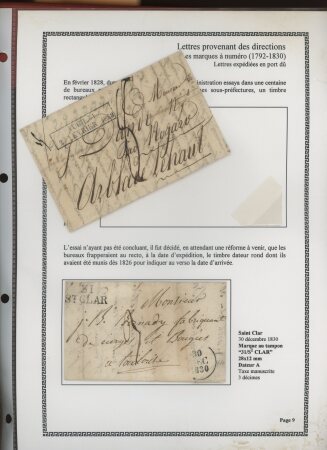 1750-1900 Superbe collection de marques postales sur