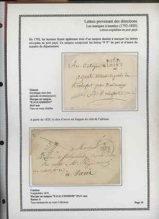 1750-1900 Superbe collection de marques postales sur