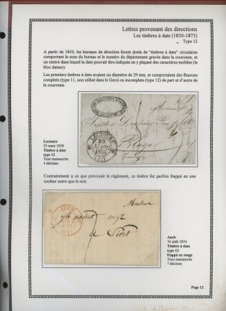 1750-1900 Superbe collection de marques postales sur